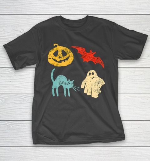 Halloween Icons Pumpkin Bat Cat And Ghost Shirt