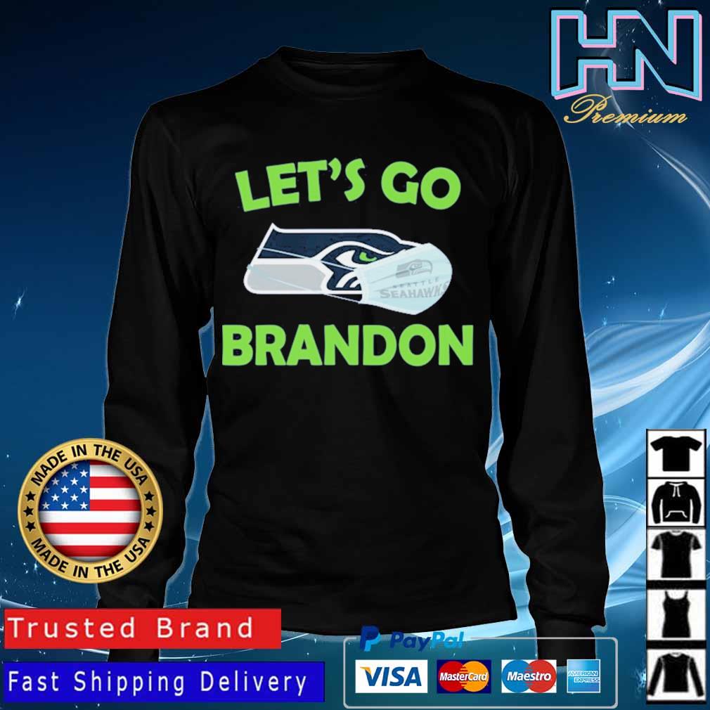 Seattle Seahawks logo face mask let's go brandon anti Biden shirt, hoodie,  sweater, long sleeve and tank top