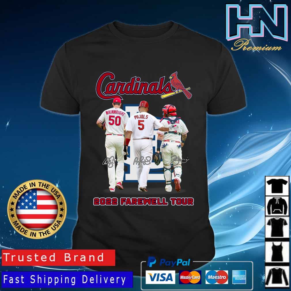 Official St Louis Cardinals Adam Wainwright Albert Pujols and Molina 2022  farewell tour signatures t-shirt, hoodie, sweater, long sleeve and tank top