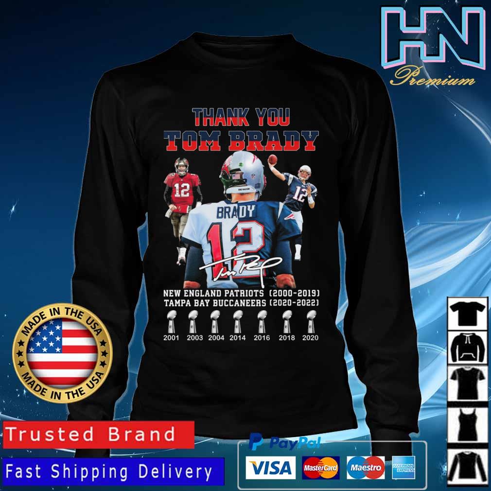 Thank you Tom Brady New England Patriots Tampa Bay Buccaneers signature  shirt - Dalatshirt