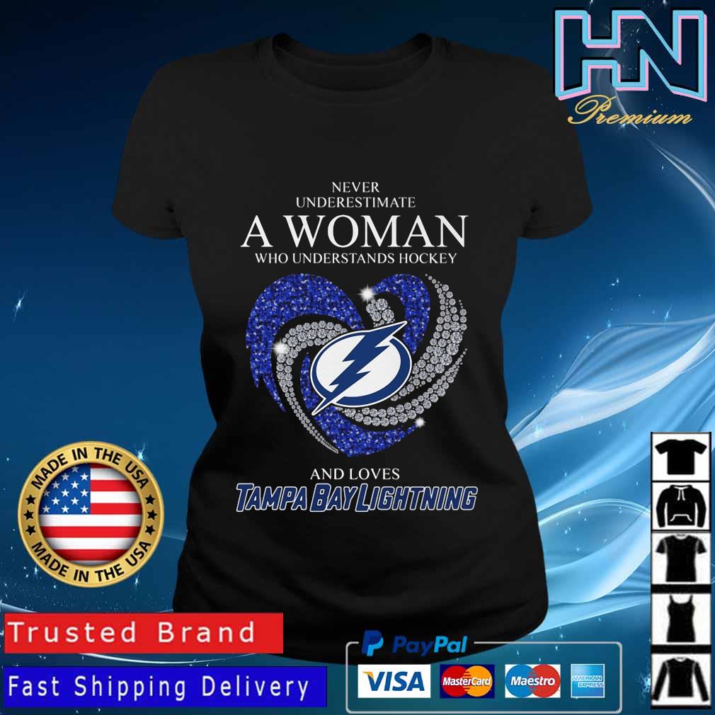 Never underestimate a woman who understands Hockey and loves Tampa Bay  Lightning shirt, hoodie, sweater, long sleeve and tank top