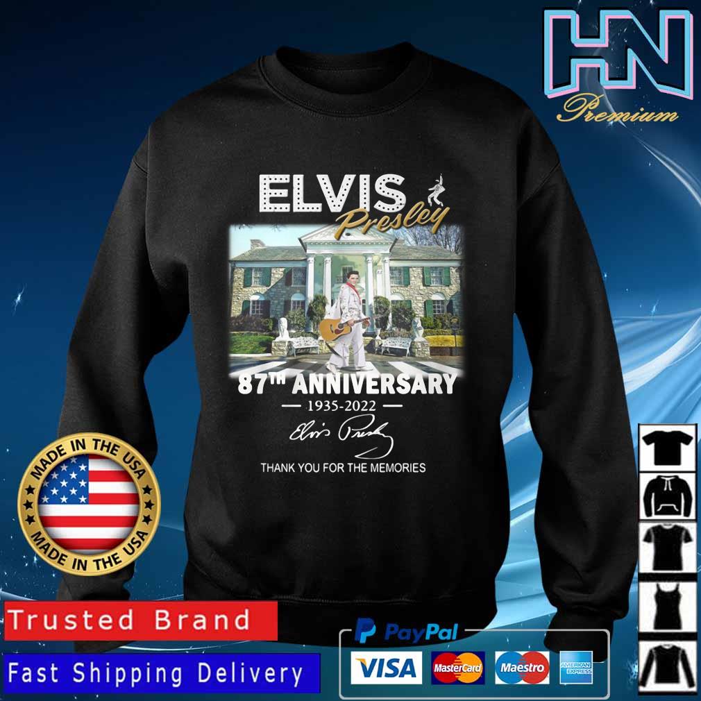 Official Elvis Presley Abbey Road 87th Anniversary 1935 2022 Signature Thank You Shirt Sweater