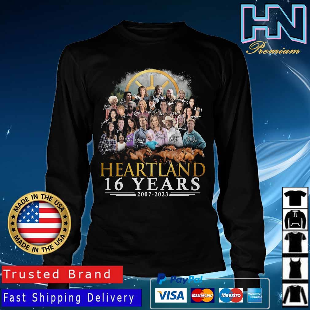 Official Heartland 16 Years 2007 2023 Signatures Shirt Long Sleve